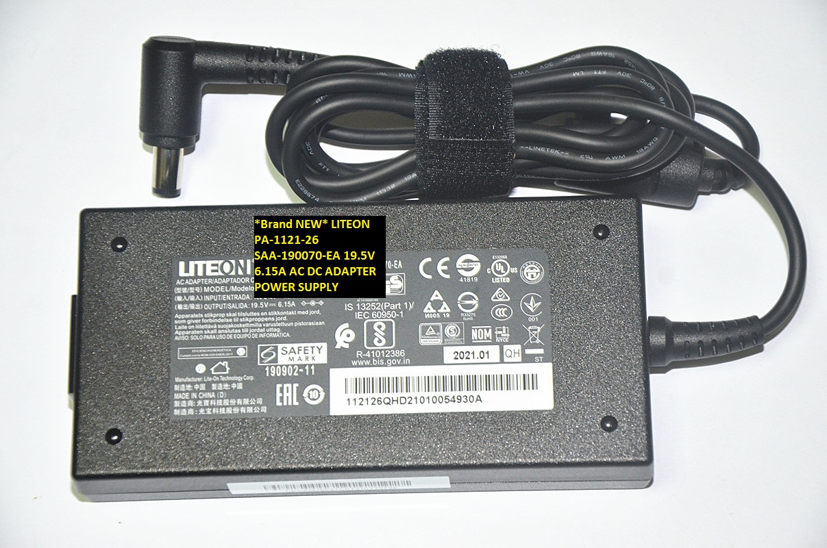 *Brand NEW* 19.5V 6.15A AC DC ADAPTER LITEON SAA-190070-EA PA-1121-26 POWER SUPPLY